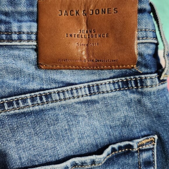 Jack and Jones Jeans Men's 36 x 32 Slim Fit Tim Designer Denim Mid Rise - Picture 5 of 12